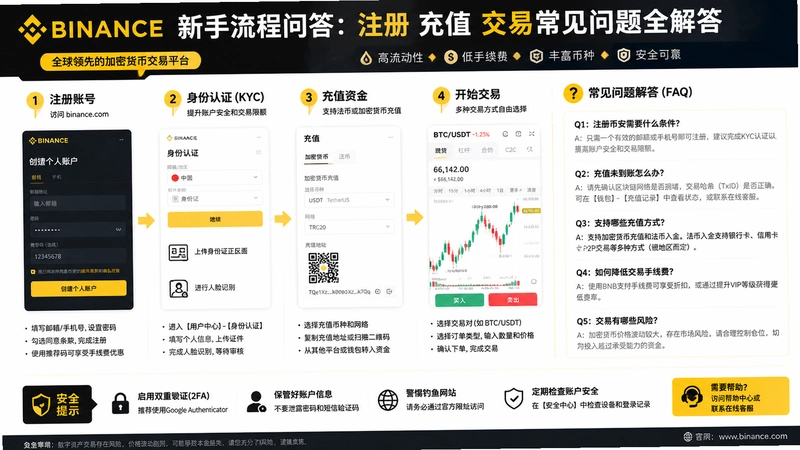 binance.com流程,Binance.com新手流程问答:注册充值交易常见问题全解答