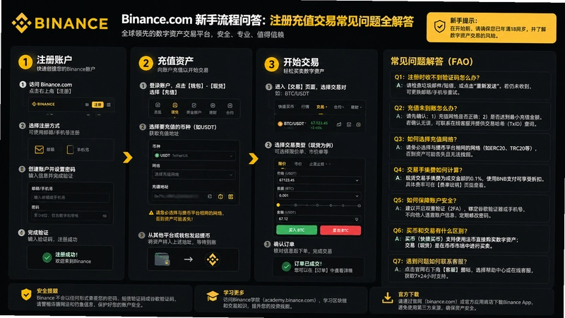 binance.com流程,Binance.com新手流程问答:注册充值交易常见问题全解答