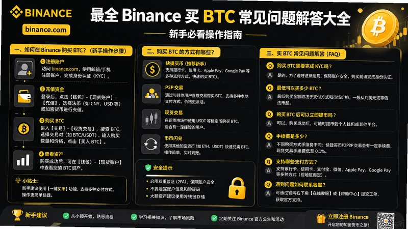 binance.comBTC,收藏!最全binance.com买BTC常见问题解答大全,新手必看操作指南