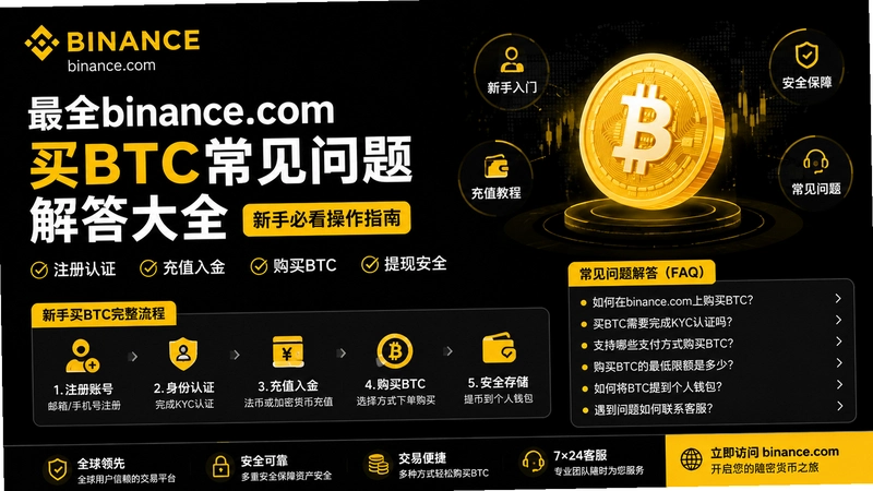 binance.comBTC,收藏!最全binance.com买BTC常见问题解答大全,新手必看操作指南