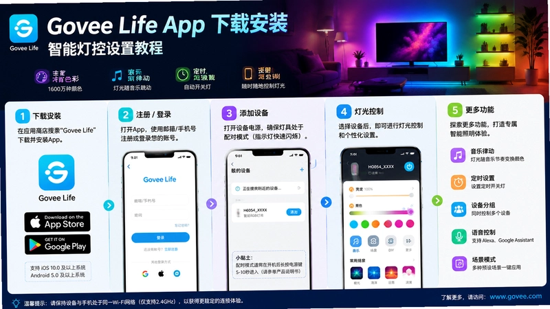 Govee Life App���ذ�װ,���ܵƿ����ý̳�