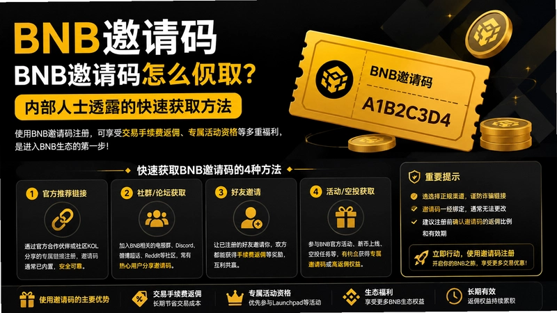 BNB邀请码,BNB邀请码怎么领取?内部人士透露的快速获取方法