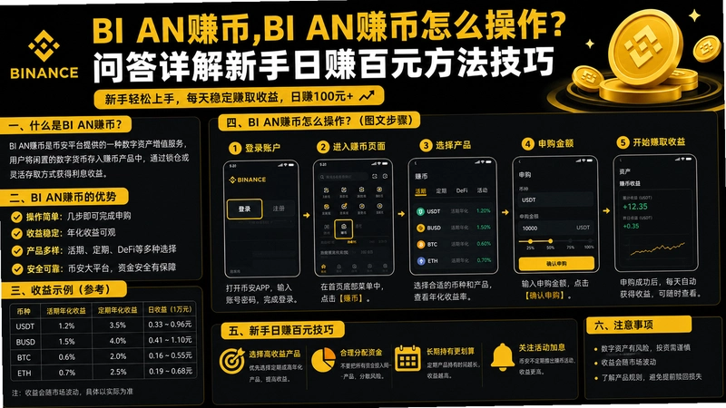 bi an赚币,bi an赚币怎么操作?问答详解新手日赚百元方法技巧