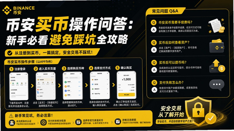bi an买币,币安买币操作问答:新手必看避免踩坑全攻略