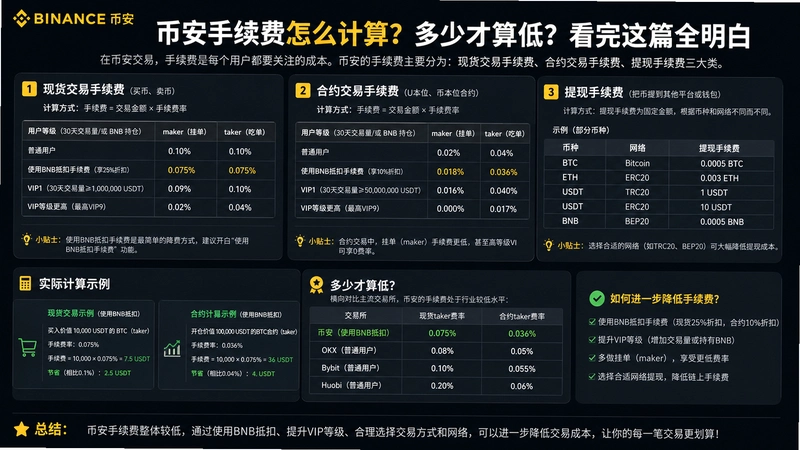 bi an手续费,币安手续费怎么计算?多少才算低?看完这篇全明白