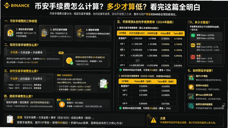bi an手续费,币安手续费怎么计算?多少才算低?看完这篇全明白