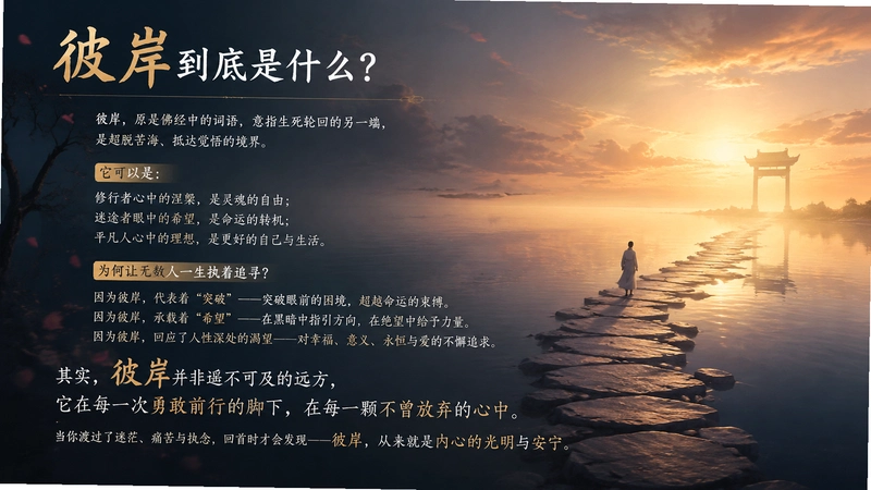 bi an帮助,彼岸到底是什么?为何让无数人一生执着追寻