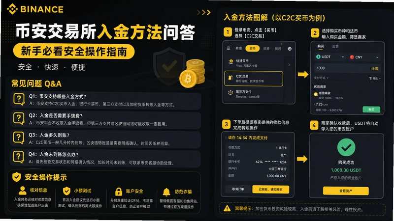 币安交易所入金,币安交易所入金方法问答:新手必看安全操作指南