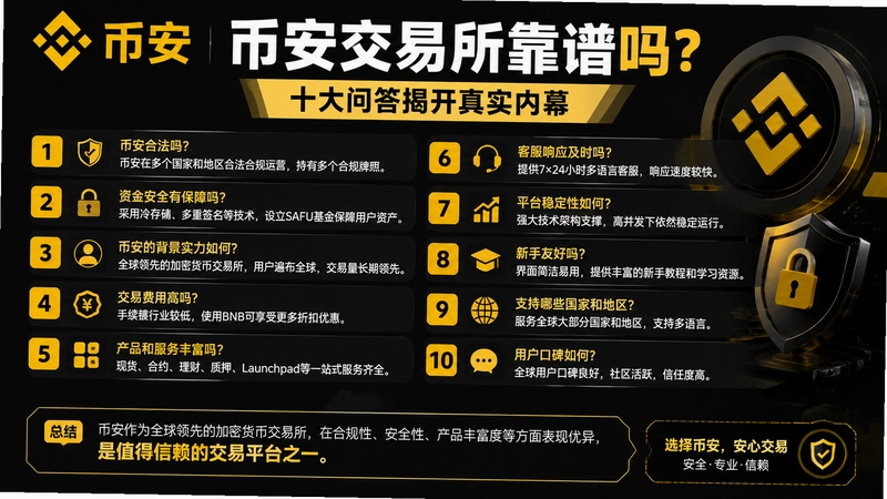 币安交易所靠谱,币安交易所靠谱吗?十大问答揭开真实内幕