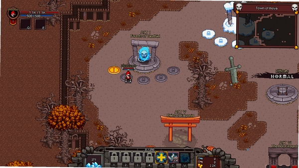 攻城英雄(Hero Siege)角色选择界面,像素风职业预览