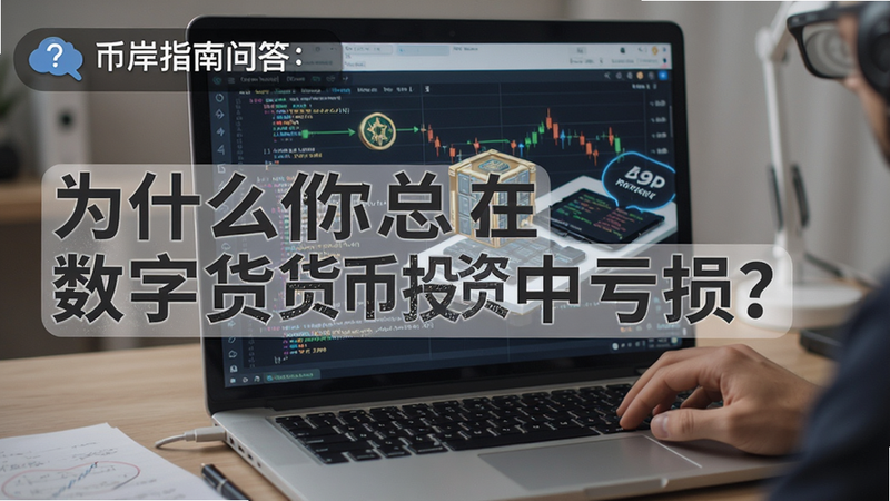 关键词必须包含 币岸指南问答:为什么你总在数字货币投资中亏损?,文字可概括整篇文章全部内容,用于搜索配图