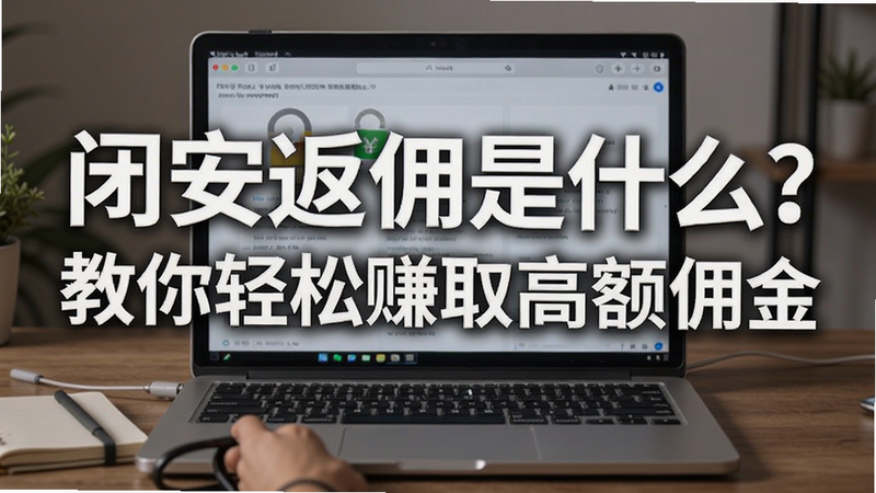 关键词必须包含 闭安返佣是什么?教你轻松赚取高额佣金,文字可概括整篇文章全部内容,用于搜索配图