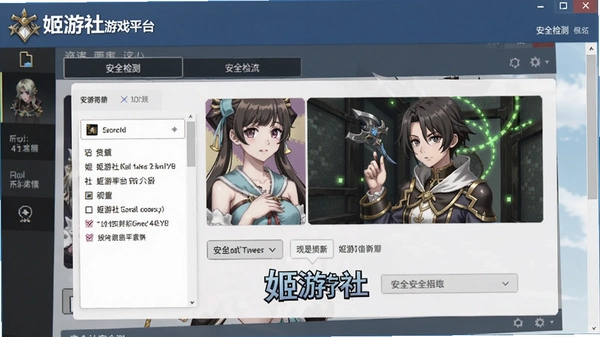 姬游社游戏平台安全检测界面