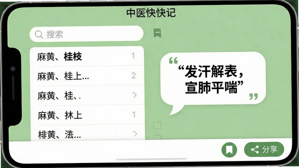 ���壺һ���ֻ���Ļ��ͼ����ʾ����ҽ���ǡ����Ӱ���棬���Ϊ��ҩ�б����硰��ơ���֦�������Ҳ�Ϊ����ھ����ݣ����ּ����ţ����������������ƽ�����������֣��������Ĺ�ͼ���Ϸ����������ơ���ҽ���ǡ����·��ǲ��������Ű棺��������������룬�ؼ��ʼӴ֣���񣺱�ƽ��UI��ƣ�ǳ��ɫ��������ɫ��Ƭ��ϸ�ڣ�����������������ǩͼ�ꡢ������ť�����ʣ����壬�ɾ��޶���Ԫ�أ�alt���ԣ���ҽ����Ԥ��ͼ