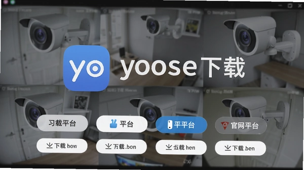 yoosee��������ҳ�棬��ʾ����ͼ��Ͷ��ƽ̨���ذ�ť������Ϊ����ͷ��ؽ��棬���ɾ���ˬ