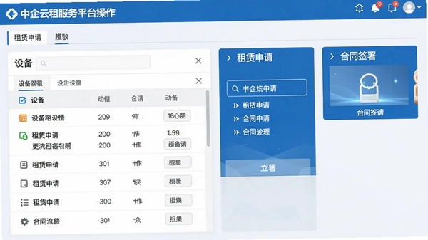 �����������ƽ̨���������ͼ��չʾ�豸�б����������롢��ͬǩ��ȹ���ģ�飬�����רҵ����ɫ��ɫ��