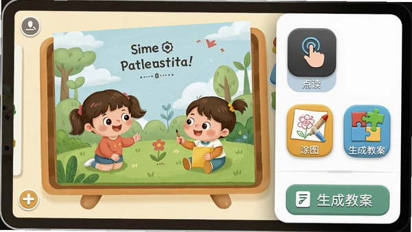 չʾ�ǻ�ͯ��APP��������棬����ǻ汾ҳ�棬�Ҳ��������������������Ϳѻ��ƴͼ��ť���·��С����ɽ̰�����ڡ�ͼƬ�ϵ��������������룬�硰�������ƴͼ�������ɽ̰�����