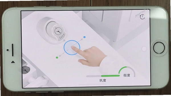智能锁小宝App中指纹录入引导界面,显示手指放置位置和进度条,背景为白色手机屏幕截图