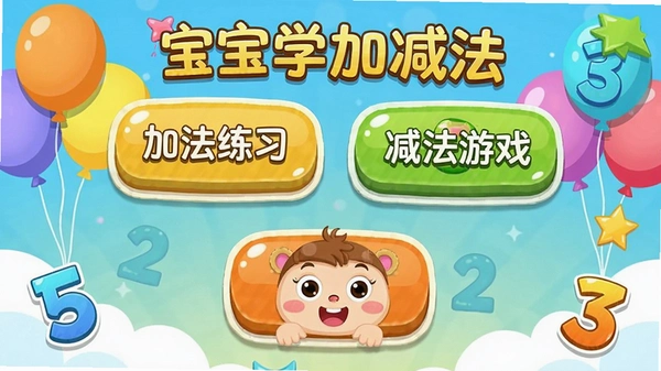 ����ѧ�Ӽ���App�İ�׿���ؽ���Ԥ��ͼ����ʾ��ͯ��ͨ�������˵����������ӷ���ϰ����������Ϸ���Ȱ�ť�������в�ɫ���������Ԫ��