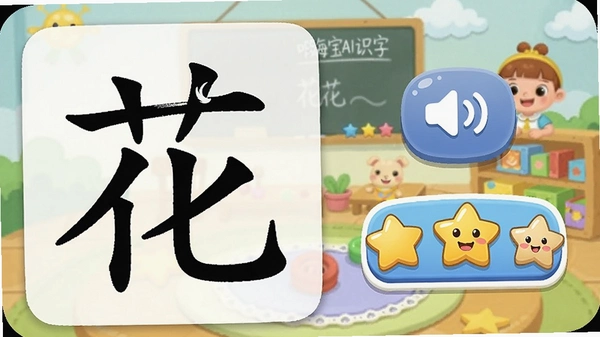 �˱�AIʶ��App���棬����Ǻ��֡������Ķ�̬�ʻ���ʾ���Ҳ���AI����ʶ��ť�Ϳ�ͨ�������ǣ������ж�ͯѧϰ������ɫ����������