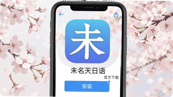 δ��������App�ٷ�����ҳ��Ԥ����չʾ�ֻ���Ļ�ϵ�Ӧ���̵���棬ͼ��Ϊ��ɫ����ġ�δ���֣��·�Ϊ��δ�����������������װ����ť������ʹ����ʽӣ��Ԫ��