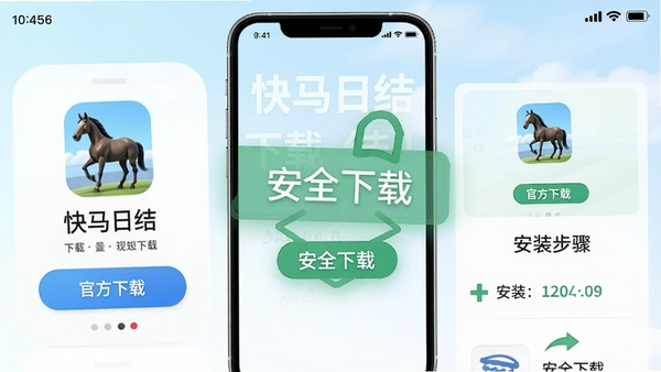 �����ս�app���ؽ����ͼ����ʾ�ٷ����ذ�ť�Ͱ�װ����ָ��������Ϊ�ֻ���Ļ��ʽ������ɫ�����¼�࣬ͻ������ȫ���ء���ʶ��