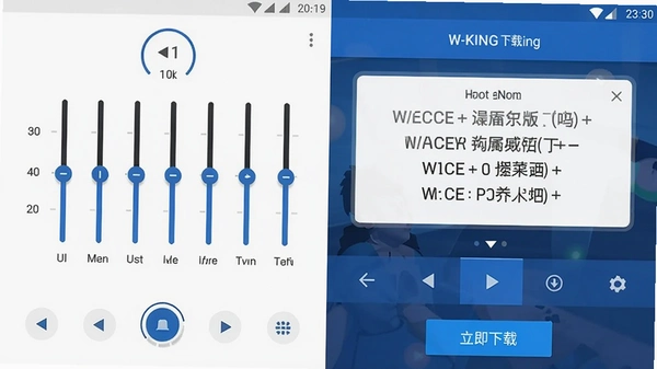 W-KING��׿�����ذ�װ���棬չʾ������Ԥ����ڡ���̬�������������ɫ��ɫ��������壬����޹�棬�ײ��С��������ء���ť