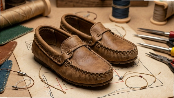 软皮平底鞋Moccasin游戏 缝制过程预览图