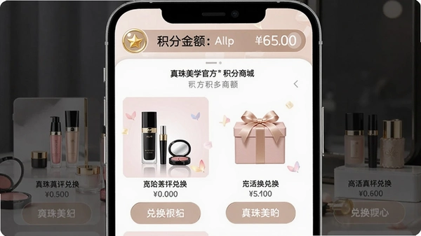 ������ѧ�ٷ�app�����̳ǽ��棬չʾ���ɶһ��Ļ�ױƷ��ʵ����Ʒ�������л��������ʾ�����������£����ֺͰ�ť����������