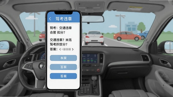 �ݿ�Υ����ĿApp�ֻ����棬��ʾ��ͨΥ�¿۷���Ŀ�ʹ�ѡ�����Ϊģ�⿼�Գ���