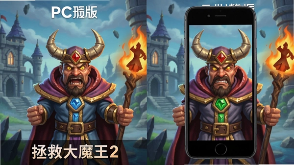 拯救大魔王2 PC版与手机版画面对比预览图