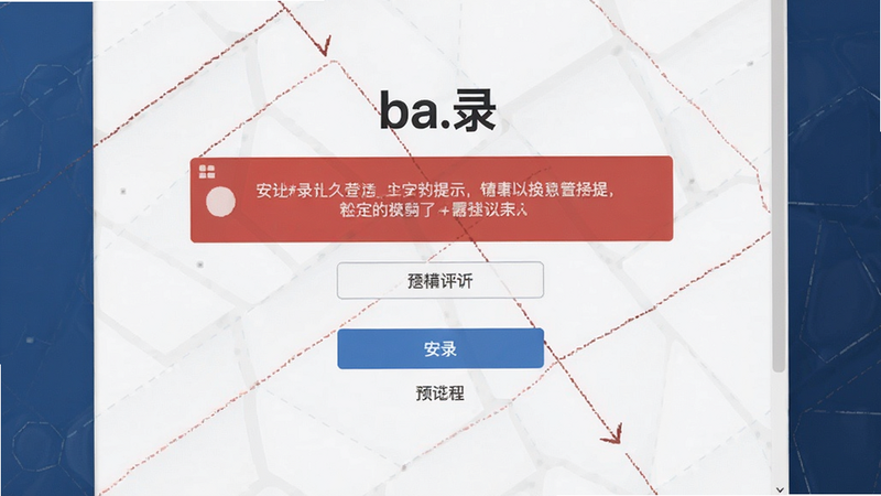 b安登录界面常见错误提示预览图