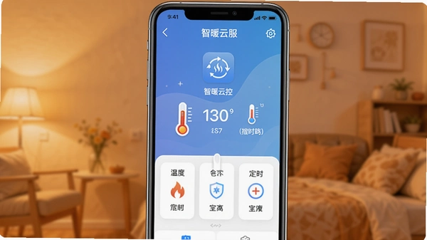 ��ů�Ʒ�app�ֻ��������ܹ�ů�����ͼ����ʾ�¶ȵ��ںͶ�ʱ���ܣ�����UI��ůɫ��������ͼ��Ϊ����ů�ƿء�����