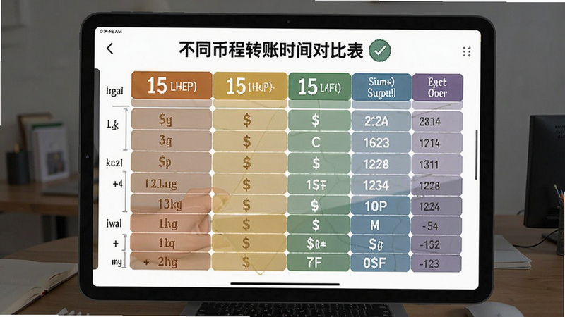 不同币种转账时间对比表预览图