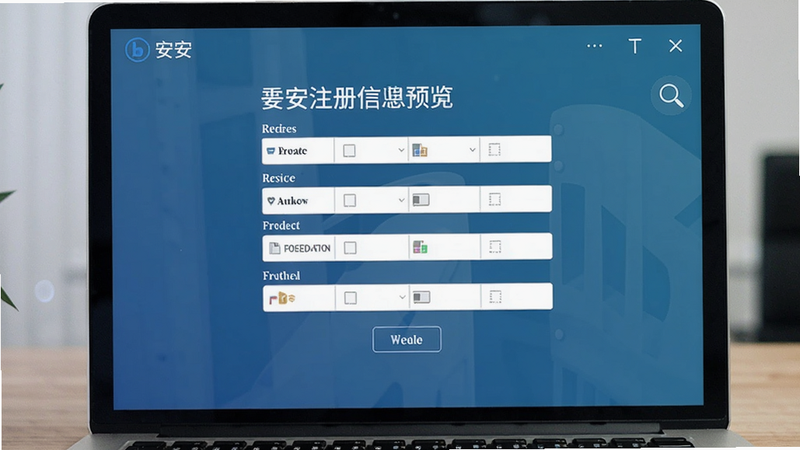b安注册填写信息预览图