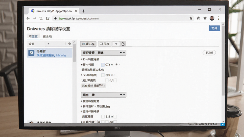 浏览器清除缓存设置界面预览图
