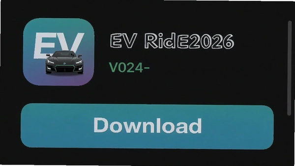 EV Ride2026app�ٷ����ؽ����ͼ����ʾ���ذ�ť�Ͱ汾�ű�ʶ