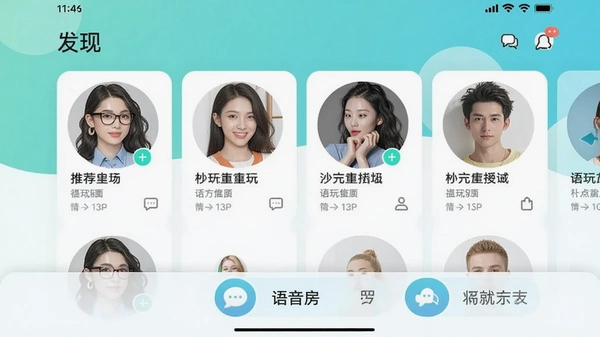 ���潻������APP�������ͼ��չʾ�����֡�ҳ����Ƽ��û��б��Լ��ײ�����������ڣ����������¼�࣬����������
