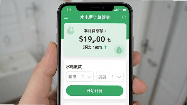 һ�������ֻ���Ļ��ͼ����ʾ��ˮ��Ѽ���ܼҡ�App����ҳ���Ϸ��б��·����ܶ���Ȱٷֱȣ��·���ˮ����������͡���ʼ���㡱��ť������Ϊǳ��ɫͳ�ƿ�Ƭ������ֱ��������