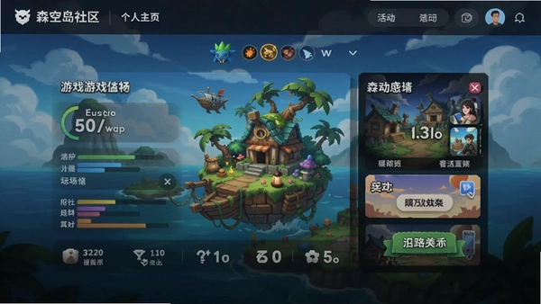 ɭ�յ�����������ҳ���棬չʾ��Ϸ���������