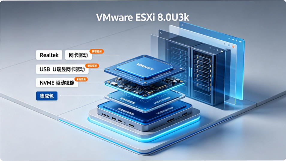 ESXi 8.0 U3k Realtek�з����/USB/NVMe������װ�����