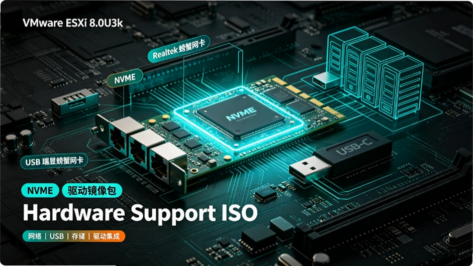 ESXi 8.0 U3k����Realtek�з����/USB/NVMe����������
