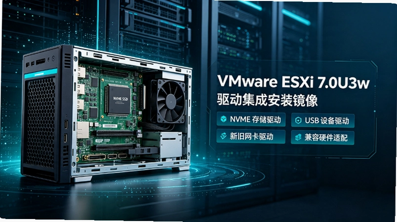 VMware ESXi 7.0U3w集成驱动版:NVMe/USB/网卡驱动全兼容指南 VMware ESXi 7.0U3w集成驱动版:NVMe/USB/网卡驱动全兼容指南