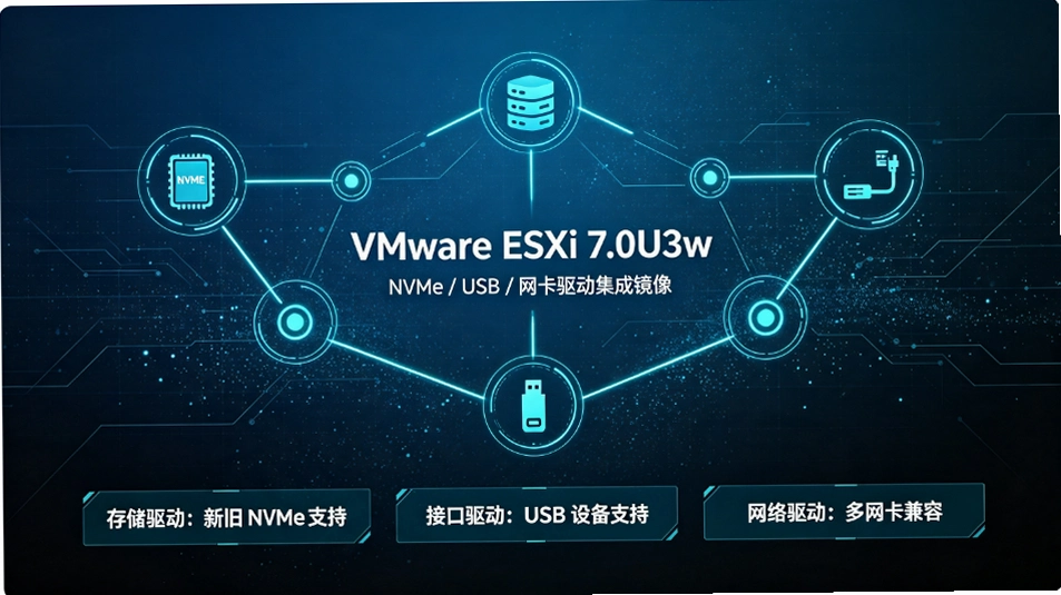 VMware ESXi 7.0U3w���������棺NVMe/USB/��������ȫ��