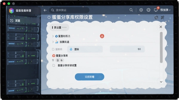 蛋蛋分享库权限设置界面