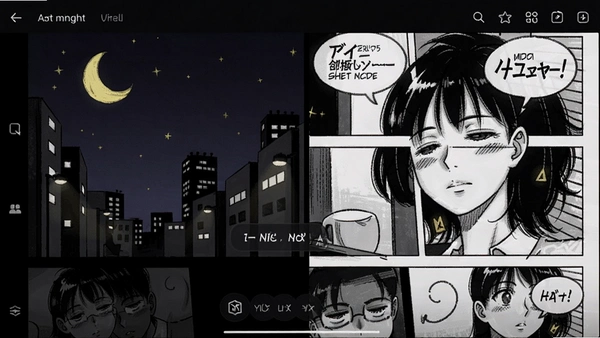 漫画阅读界面夜间模式预览