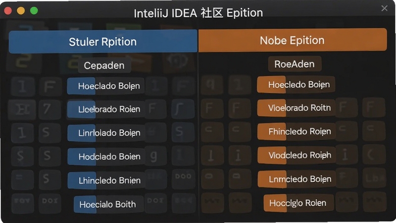 IntelliJ IDEA 社区版和旗舰版功能对比图