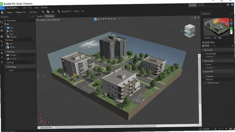 ArcGIS Pro全解锁版三维场景制作界面预览图