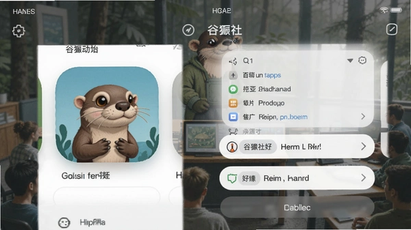 谷獭社app社区互动界面预览图