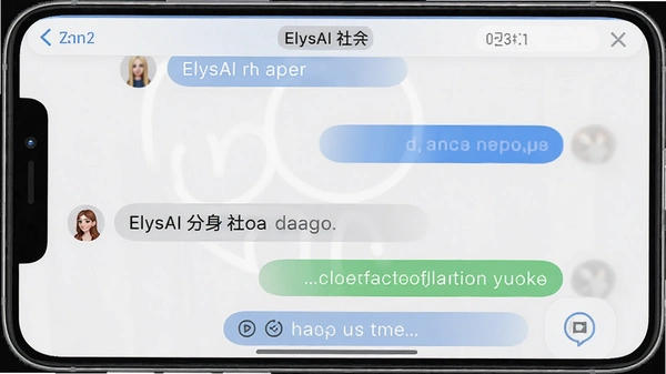 ElysAI分身社交软件聊天界面截图